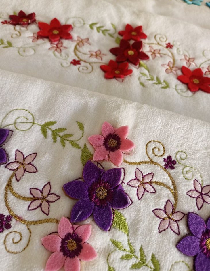 Nakışlı Bohem Çok Renkli Havlu Seti - Görsel 2