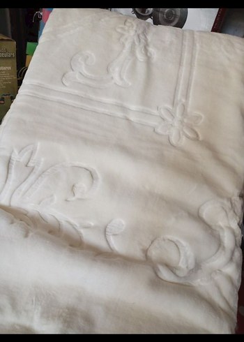 Kristal ÇİFT KİŞİLİK Beyaz Desenli Battaniye - Görsel 5