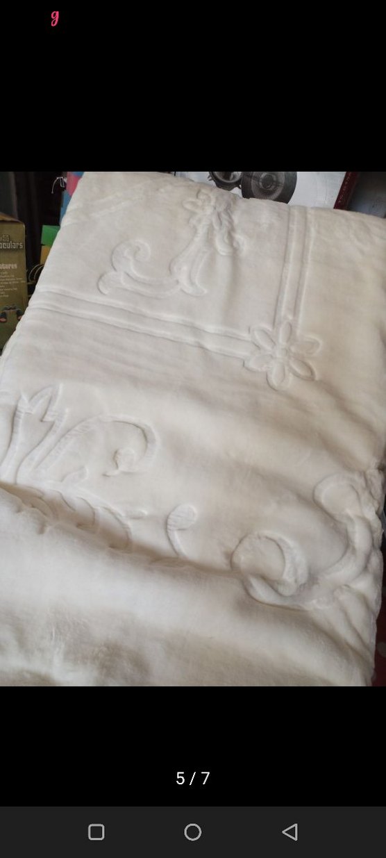 Kristal ÇİFT KİŞİLİK Beyaz Desenli Battaniye - Görsel 5