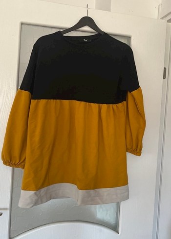 Renk Bloklu Kadın Mini Tunik - Görsel 3