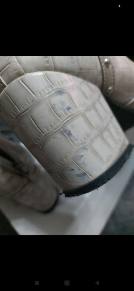 Bej Yılan Desenli Tokalı Kadın Bot - Görsel 4