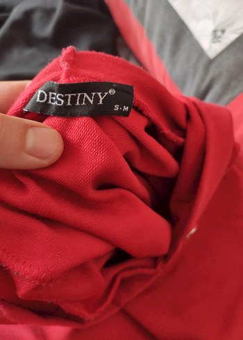 Kapüşonlu Kırmızı Midi Rahat Elbise - Görsel 10