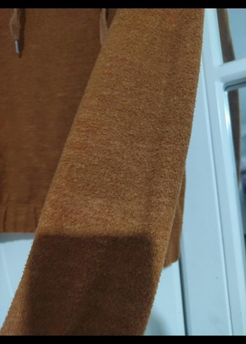 Bohem Tarzj kahverengi Triko Boğazlı Kazak - Görsel 8