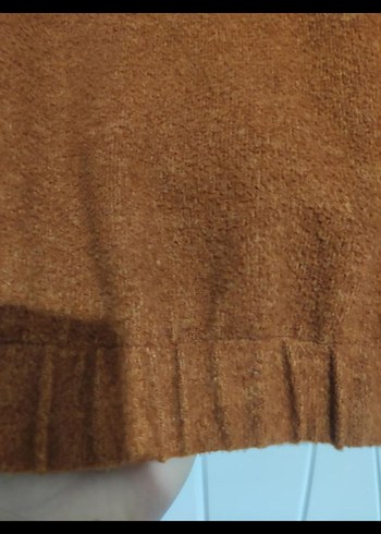 Bohem Tarzj kahverengi Triko Boğazlı Kazak - Görsel 5