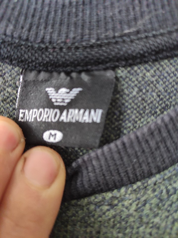 Erkek haki yesili Örgü Bisiklet Yaka Kazak - Görsel 4