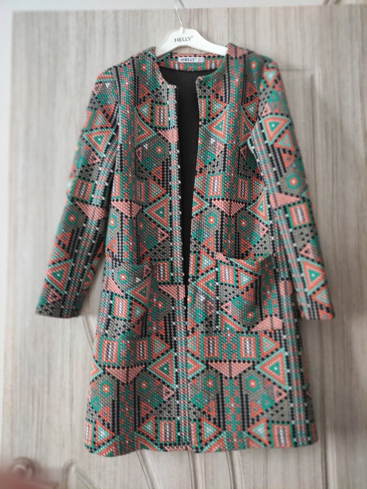 uzun hırka tarzında trençkot - Görsel 4