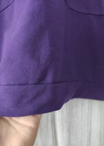 Mor Kapüşonlu Kadın Sweatshirt - Görsel 5