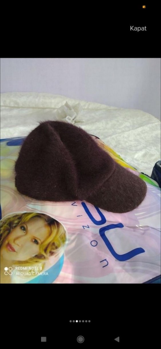 Mürdüm Kadın Polar Şapka - Görsel 2