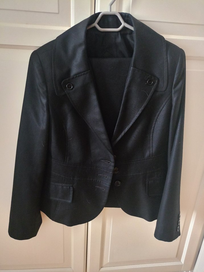 Siyah Deri Kadın Blazer Çeket - Görsel 3