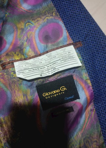 Erkek Koyu Mavi Düğmeli Ceket - Görsel 3