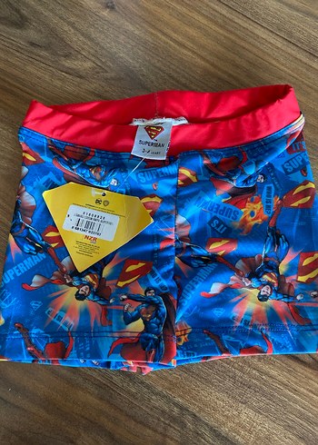 Renkli Superman Baskılı Erkek Çocuk Mayo