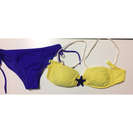 Sarı mor bikini