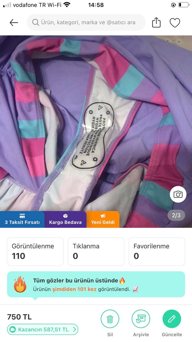 Pastel Renkli Bağlamalı Kadın Mayo - Görsel 3