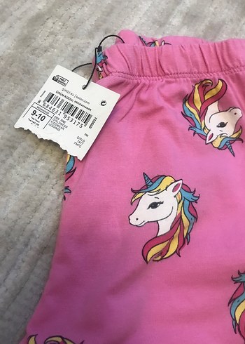 Pembe Unicorn Baskılı Kız Tayt - Görsel 3