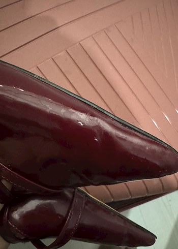 Diğer Bordo Rugan miu miu Tokalı Stiletto Topuklu Ayakkabı