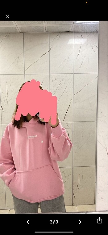 m Beden Pembe sweatshirt