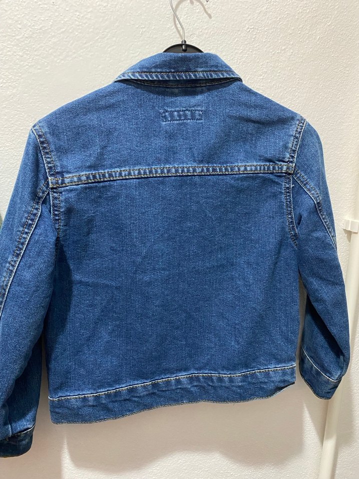 Erkek çocuk Düğmeli Mavi Denim Ceket - Görsel 4