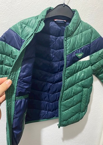 Erkek Çocuk Yeşil Fermuarlı Mont - Görsel 4