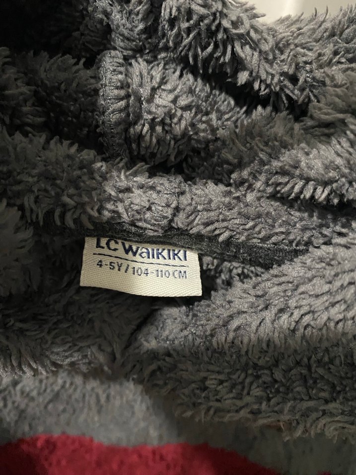 Kız Çocuk Gri ve Bordo Nakışlı Sweatshirt - Görsel 3