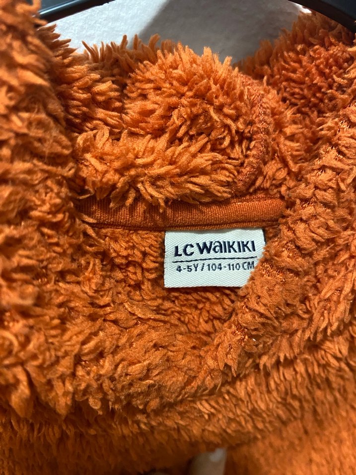 Kapüşonlu Erkek Çocuk Kahverengi Triko Sweatshirt - Görsel 2