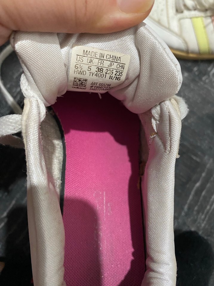 Beyaz Kadın Spor Ayakkabı Pastel Şeritli - Görsel 4