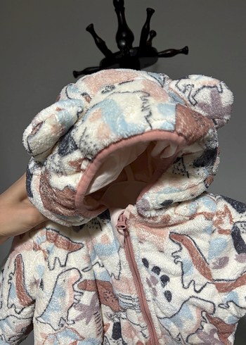 Kürklü Bağlamalı Desenli Bebek Tulumu - Görsel 2