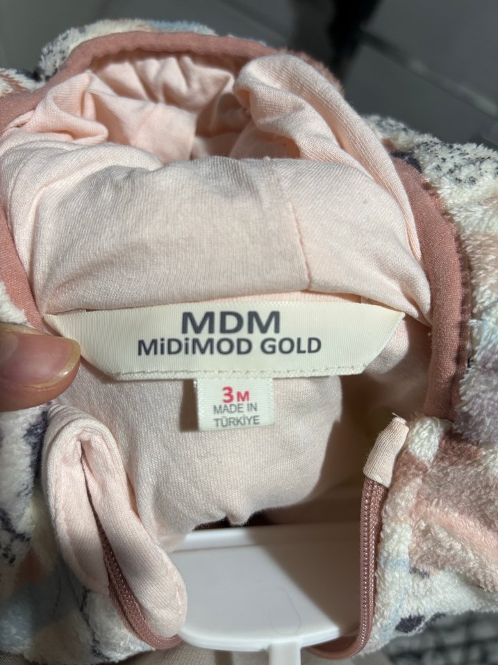 Kürklü Bağlamalı Desenli Bebek Tulumu - Görsel 3