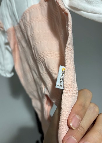 Pudra Örgü Desenli Bebek Kız Tulum - Görsel 3