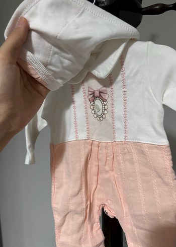 Pudra Nakışlı Bebek Kız Tulum - Görsel 5