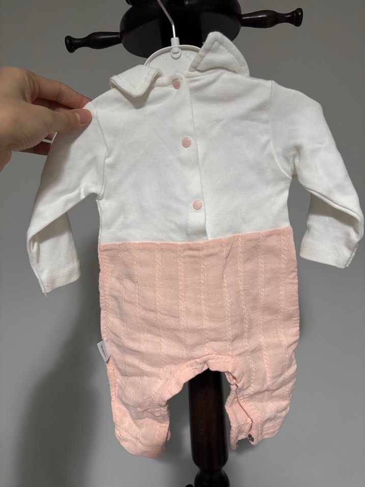 Pudra Nakışlı Bebek Kız Tulum - Görsel 3