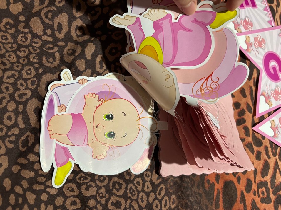 Pembe Hoş Geldin Bebeğim Parti Süsü - Görsel 5