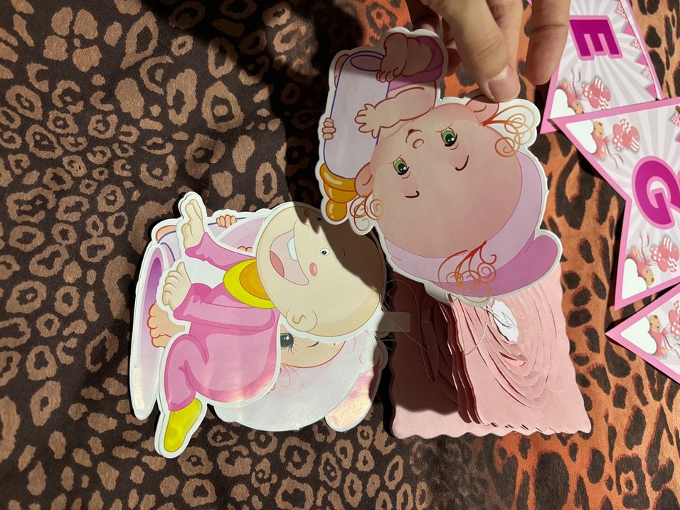 Pembe Hoş Geldin Bebeğim Parti Süsü - Görsel 4