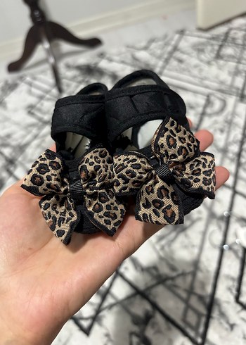 Kahverengi Leopar Desenli İlk Adım Ayakkabısı - Görsel 2