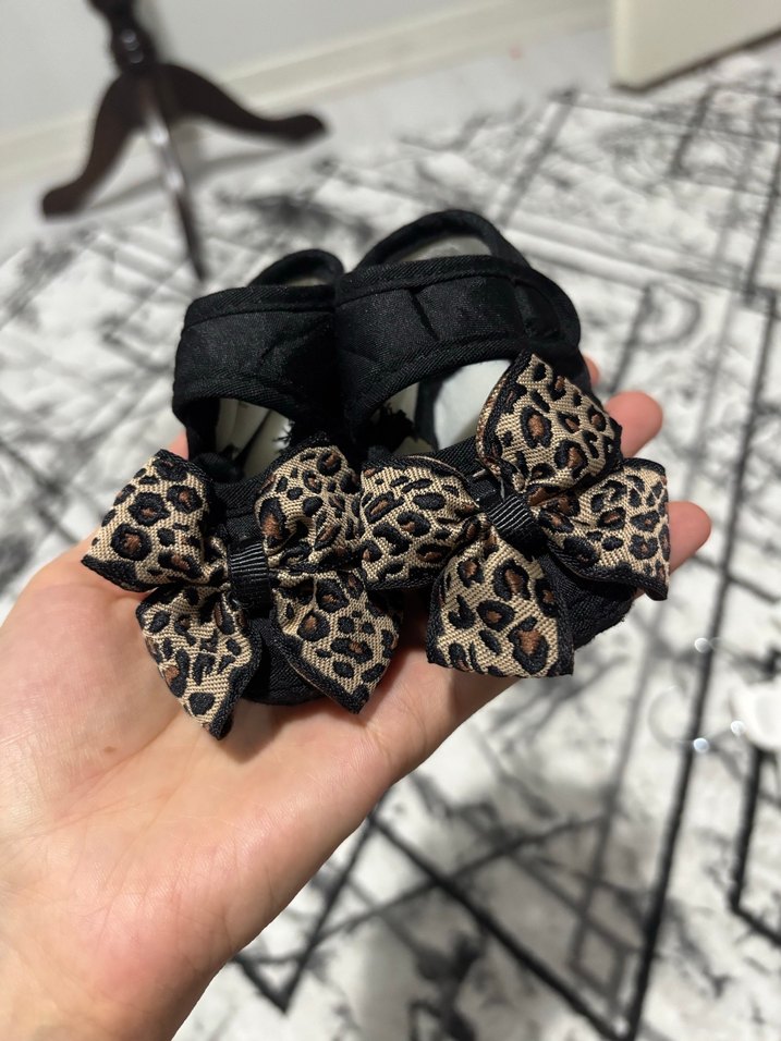 Kahverengi Leopar Desenli İlk Adım Ayakkabısı - Görsel 2