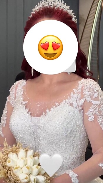 ACİL dantelli prenses gelinlik - Görsel 2