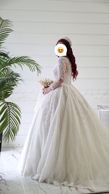 ACİL dantelli prenses gelinlik - Görsel 5