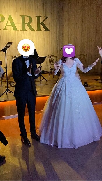 ACİL dantelli prenses gelinlik - Görsel 7