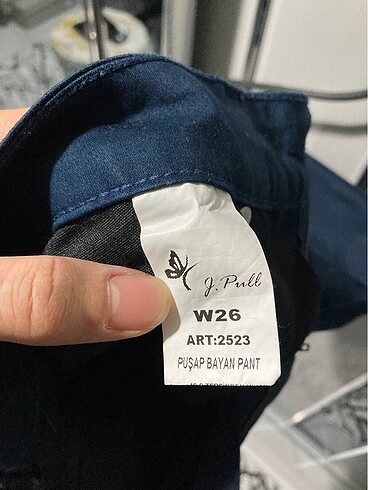 26 Beden Lacivert dar paça pantolon