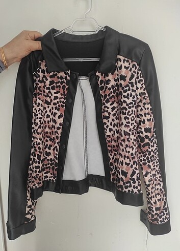 s Beden Leopar ceket