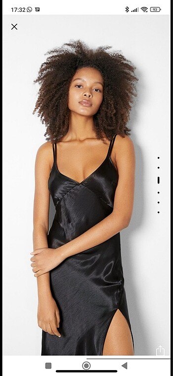 Bershka Saten Elbise