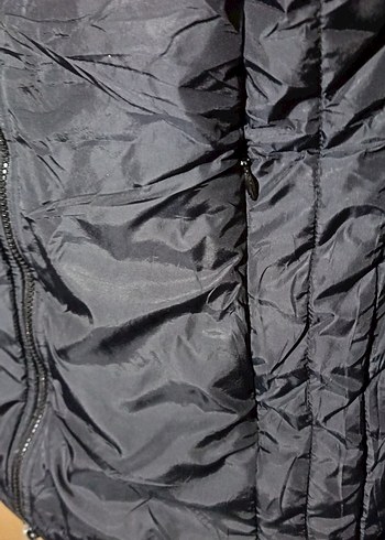 Siyah Kadın Kürklü Midi Kaban - Görsel 4