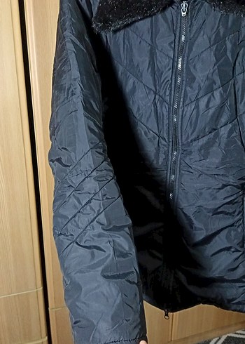 Siyah Kadın Kürklü Midi Kaban - Görsel 5