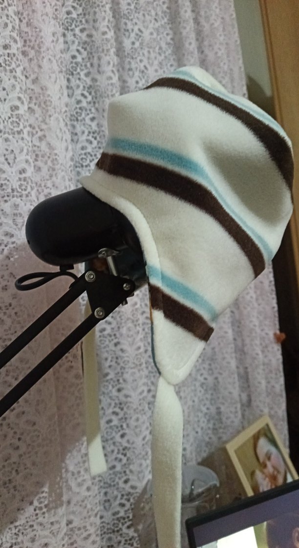 Bohem Tarzı polar Erkek Çocuk Bere - Kahverengi Çizgili - Görsel 3