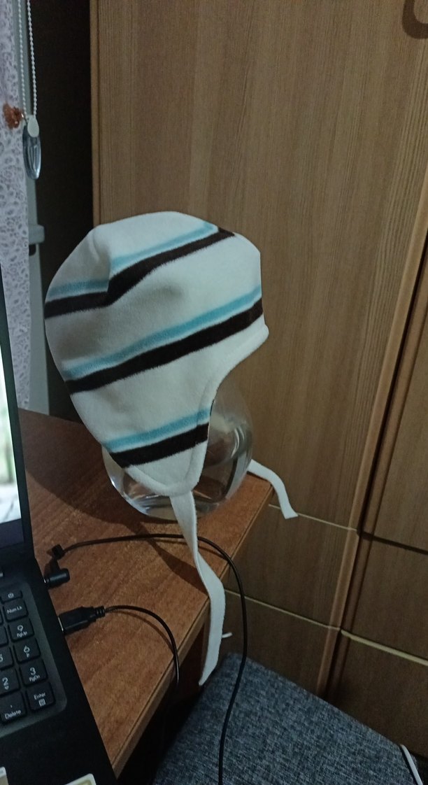 Bohem Tarzı polar Erkek Çocuk Bere - Kahverengi Çizgili - Görsel 4