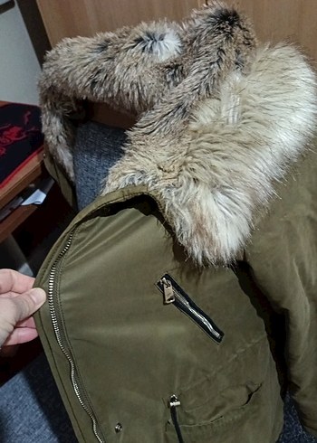 Zara kalın mont - Görsel 3