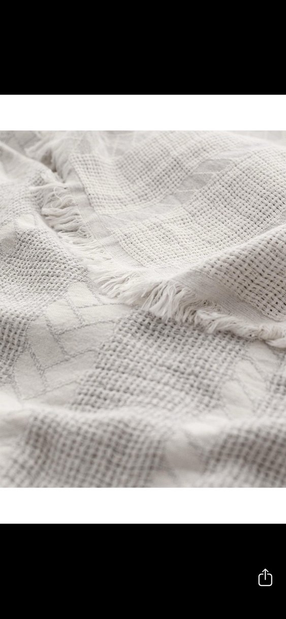 Gri Beyaz Düz Çift Kişilik Yatak Örtüsü - Görsel 2