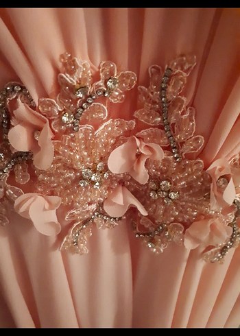 Nakışlı Uzun Abiye Elbise - Görsel 3