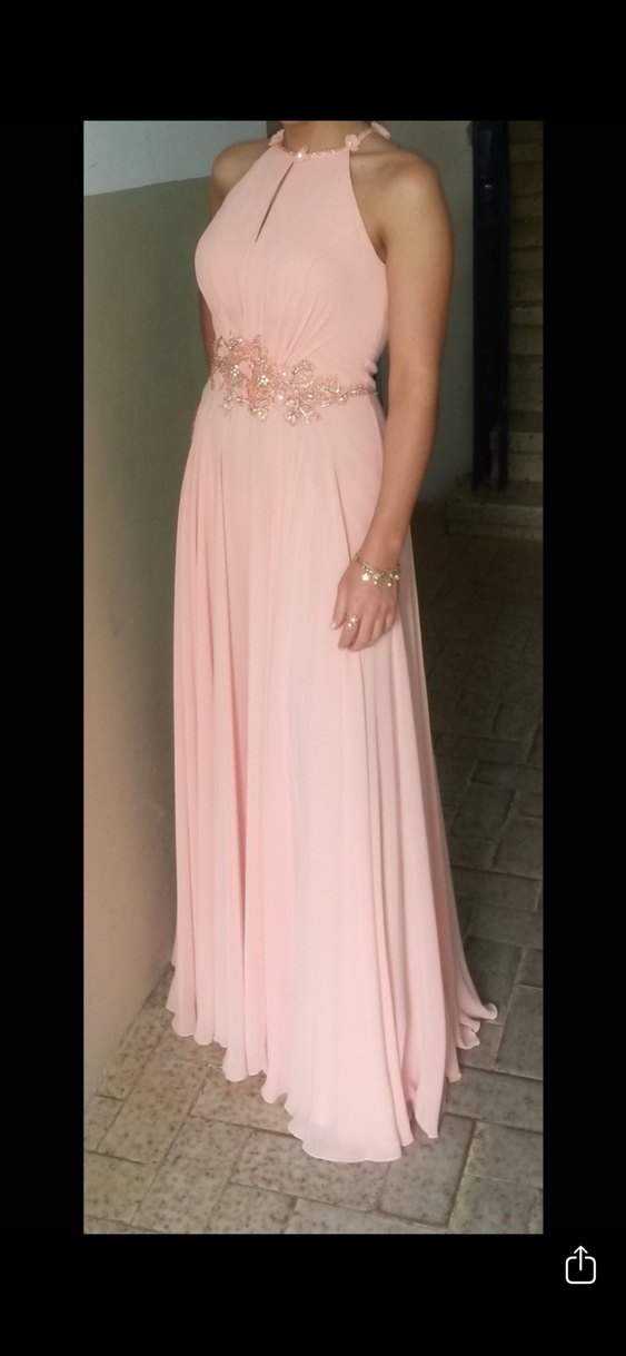 Nakışlı Uzun Abiye Elbise - Görsel 4