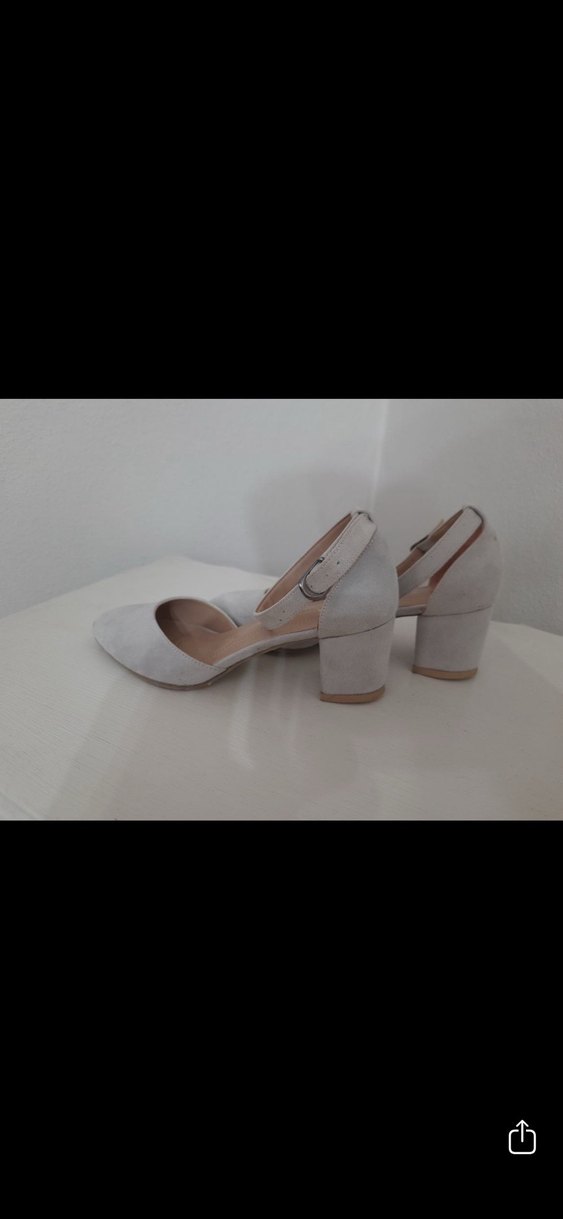 Bambi Süet Tokalı Topuklu Ayakkabı - Görsel 2