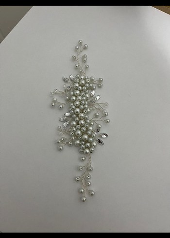 İncili Kristalli Gelin Saç Aksesuarı - Görsel 2